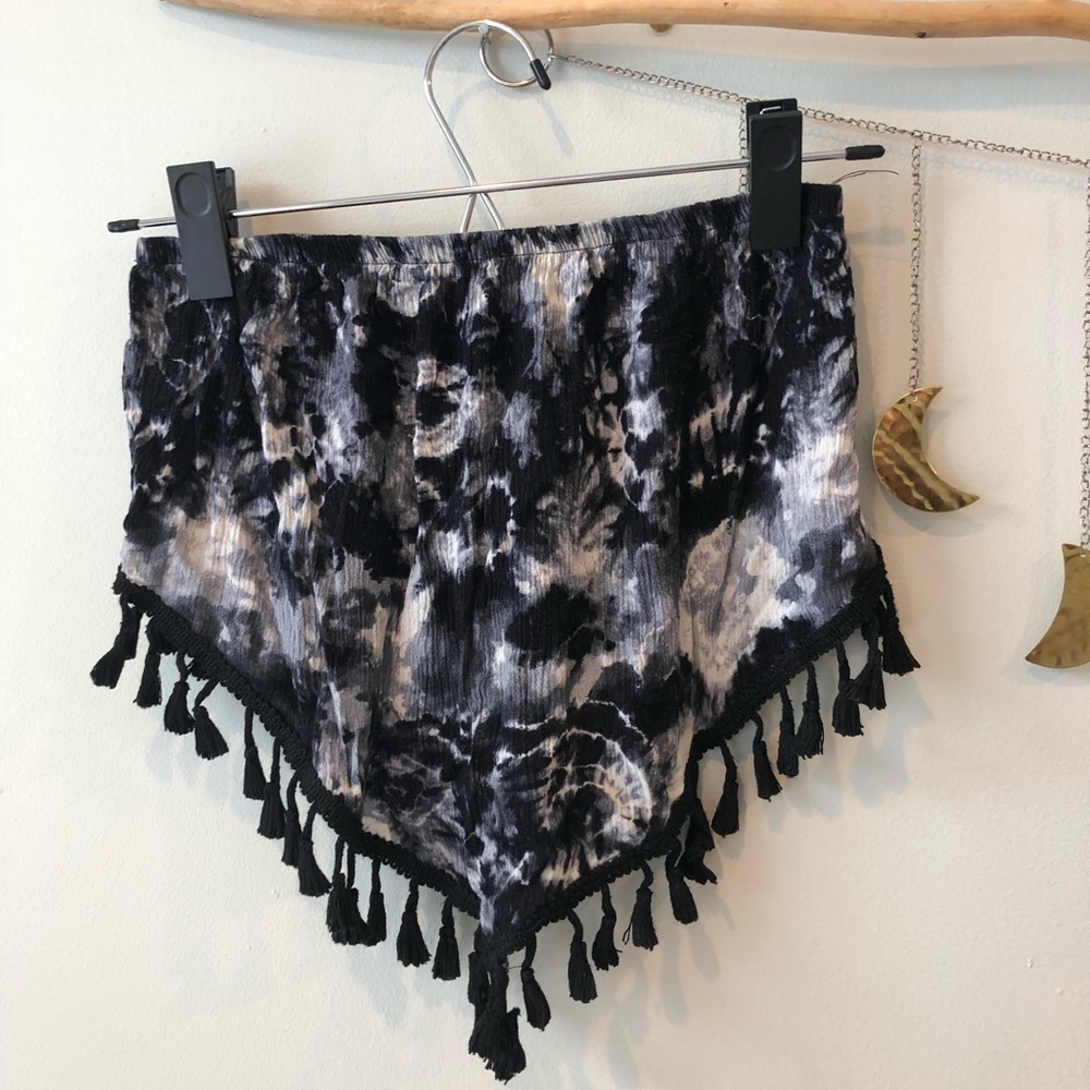 Tie-Dye Fringed Crop Top